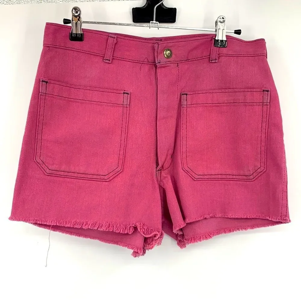 Vintage Navdungaree Mens Utility Trouser Cut off Shorts Sz‎ 31